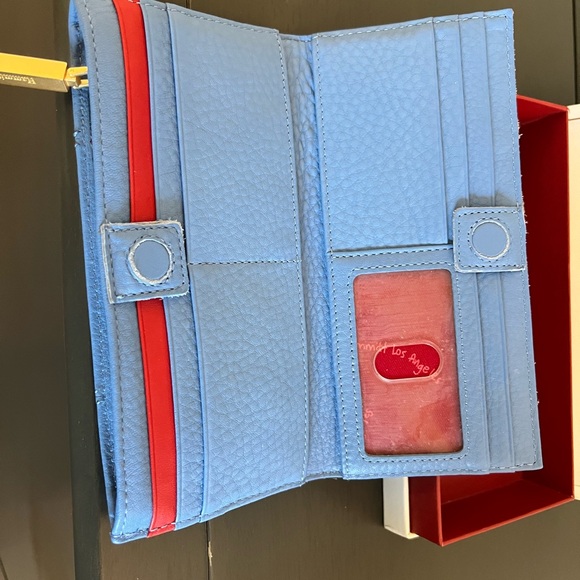 Hammitt Skylight Blue M Daniel Bag with Gold Hardware, matching pouch, & wallet - Picture 14 of 16